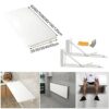 GTYT Kitchen Breakfast Bar Table, White | Computer Workstations for Home Office Work | Wall Mounted Folding Wall Table | Fold-down Desk for Bedro