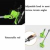 Battery Grass Cutter, Household Small Portable Rechargeable Weeder, Multifunctional Electric Lawn Mower 2 Blade Configurations (Color : Green, Si