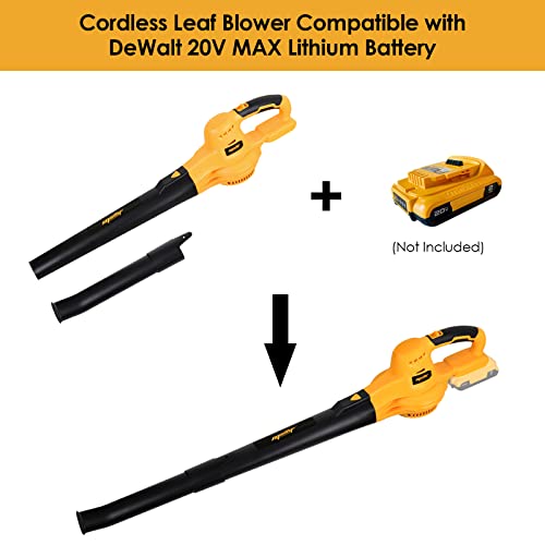 Mellif Cordless Leaf Blower for DEWALT 18V Battery Handheld Electric Jobsite Air Blower 100CFM 110MPH Powerful for Lawn Care | Snow Blow | Yard C