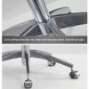 NMDCDH Adjustable Home Office Task Desk Chair 360° Swivel, Ergonomic Upgraded Desk Chair with Leather Racing Seat for Women Adults, Black