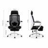 TJLSS Reclining Office Desk Chair Adjustable High Back Ergonomic Computer Mesh Recliner Home Office Chairs with Footrest and Lumbar Support (Colo