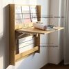 Wall Mounted Desk,Folding Drop-leaf Table with Bookshelf,Foldable Bookshelves,Space-Saving Fold Down Computer Laptop Writing Workbench,for Home O