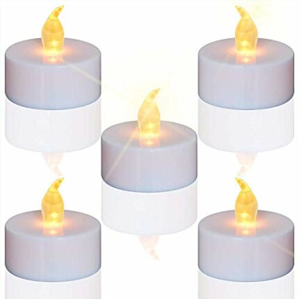 TEECOO Tea Lights Led Candles:Battery Operated Candle Flameless Candles Flameless Flickering Warm Yellow Electric Tea Lights Decoration for Party
