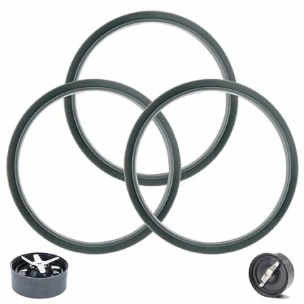 3 Pcs Silicone Replacement Seal Rings, Waterproof Gaskets Compatible with Nutribullet 600W 900W Blender, BPA-Free Durable Rubber Replacement Part