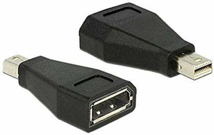 Premium Cord DisplayPort to Mini DisplayPort Adapter, Video Full HD 1080p 60Hz, DisplayPort Female to Mini DisplayPort Male, Black