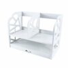 Table Bookcase, Mini Storage Cabinet, Small Bookcase, Desk Organizer for Small Bookcases, Small Bookcase for Home and Office, 30 x 21 x 40 cm