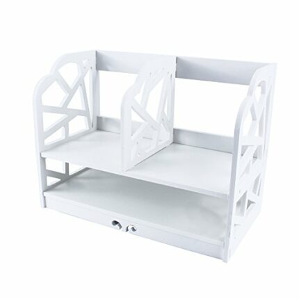 Table Bookcase, Mini Storage Cabinet, Small Bookcase, Desk Organizer for Small Bookcases, Small Bookcase for Home and Office, 30 x 21 x 40 cm