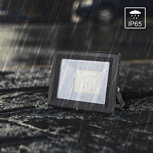 lNGRIKT 30W Led Floodlight Outdoor, Super Bright 3000 Lumen LED Security Lights, IP65 Waterproof, 6500K Cool White Outdoor Flood Light with 1.5M