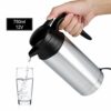 Car Electric Kettle, MAGT 12V Kettle for Car 750Ml Stainless Steel Electric Car Kettle Heating Cup Coffee Mug Travel Water Bottle Ideal for Hot W