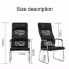 ygqbgy Furniture/Home Office Furniture Home Bow Chair Office Mesh Chair Staff Meeting Boss Chair Bedroom Leisure Seat Esports Game Chair, Assembl