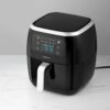 Amazon Basics 6 Litre Air Fryer with Digital Touchscreen and 8 Cooking Presets, Black