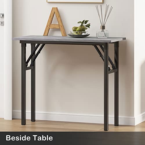 Need Small Desk 31 1/2" No Assembly Foldable Writing Table,Sturdy and Heavy Duty Folding Computer Desks for Small Space/Home Office/Dormitory AC5