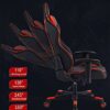 YINYUAN Game Chair Human Engineering Computer Chair With Pillow Waist Support Suitable For Office Home Bag Game White Red (Color : White)