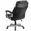 Flash Furniture Hercules Series Big & Tall 500 lb. Rated Executive Swivel Ergonomic Office Chair with Arms, Silver, Black LeatherSoft, Set of 1