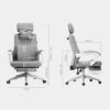 MMAXZ Chairs,Swivel High Back Home Office Computer Desk Chairs Racing Chair with Headrest and Lumbar Support (Color : Gray, Size : 114 * 70 * 70c