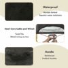 Octagon Sand Box Cover，for 84" X 78" x 9" Octagon Sand Box，Waterproof Dust Proof Outdoor Octagon Sand Box Cover,Black