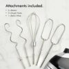VonShef Hand Mixer Electric Whisk – Food Mixer for Baking with 5 Speeds, 400W, 2 Stainless Steel Beaters, 2 Dough Hooks & Balloon Whisk, Easy Cle