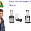 24OZ Cup for Compatible with Nutri Ninja Blender Replacement Parts with Spout Lids for Compatible with Nutri Ninja Blenders 900W BL450 and 1000W