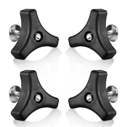 4PCS Universal Plastic Lawnmower Wing Nut and Triple Angle Mower Handle Bolts, Lawn Mower Parts & Accessories for Most Lawnmower Handle Parts Mac