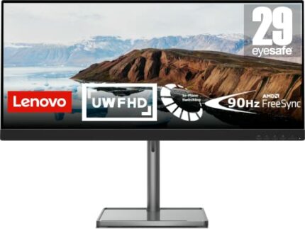 Lenovo L29w-30 29 Inch PC Monitor | UW-FHD, 1080p, 90Hz, 6ms, WLED, HDMI, DP