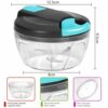 ZIERIPY Multi-Function Manual Food Chopper,Manual Food Processor Vegetable Chopper, Portable Hand Pull String Garlic Mincer Onion Cutter for Onio