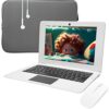 aichiw 10.1 Inch Laptop Windows 10 Quard Core Notebook Lightweight Mini Netbook Computer with Intel CPU 4GB RAM 64GB eMMC Storage, Laptop Sleeve,