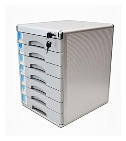 ZXFYHD Filing Cabinet Desktop with Lock A4 Storage Box Drawer Office Home 7 Layers Aluminum Alloy Filing Cabinets