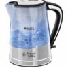Russell Hobbs 22851 Brita Filter Purity Electric Kettle, Illuminating Filter Kettle with Brita Maxtra+ Cartridge Included, 3000 W, 1.5 Litre, Pla