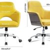 ZXFYHD Desk Chair,Office Chair Computer Chair Leisure Office Chair Home Study Backrest Table And Chair Gaming Chair Upholstered Seat Swivel Chair