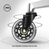 Techoln Office Chair Wheels,Set of 5,Heavy Duty Office Chair casters for Chairs to Replace Office Chair mats