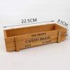 Biitfuu Wooden Succulent Planter Flower Herb Pot Indoor/Outdoor Home Garden Flower Decorative Container Storage Box 8.9 x 3.3 x 1.6inch