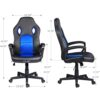 COMHOMA Office Chair, Ergonomic Gaming Chair for Home Office Computer Desk Chair with Armrest and High Back Support 30° Rocking Reclining Game Ch