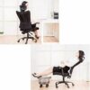LZQDM Office Chair - Leather Office Chair Computer Desk Task Ergonomic Swivel Chair Adjustable Lumbar Support and Padded