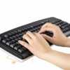 Computer Keyboard Stand, Clear Acrylic PC Keyboard Holder Stand Tilted Computer Keyboard Stand, Keyboard Riser for Ergonomic Easy Typing, Keyboar