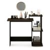 Furinno Efficient Home Laptop Notebook Computer Desk, Study Desk, Writing Desk, Columbia Walnut/Brown, 100.6 (W) x 85.3 (H) x 39.6 (D) cm