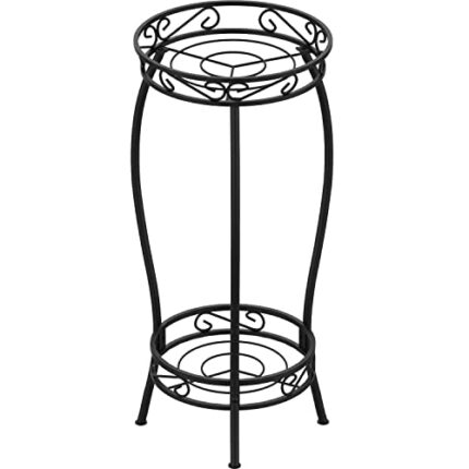 Mutool 2 Tier Metal Plant Stands for Flower Pot, Tall Plant stand for Outdor Indoor Plant, Plant Pot Holder Plant Table for Garden Patio, 69x32cm