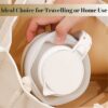 Yunnyp Foldable Electric Kettle, Portable Travel Electric Kettle with 2 Foldable Cup Lightweight Food Grade ABS Camping Collapsible Kettle Water
