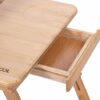Bamboo Laptop Bed Desk, Foldable Laptop Tray for Bed, Adjustable Height and Viewing Angle Sofa Tray Laptop Table Laptop Desk Tray with Drawer for