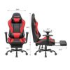 Mainwin Gaming, Computer footrest,Ergonomic Office, Racing Chair with headrest and Lumbar, Red&Black, can Support 150kg