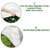 SUL Frost and Insect Protection Fleece 8 X 1.5m, Non-Woven Fabric Plant Blankets for Cold Weather, Garden Winterize Cover for Winter Frost Protec