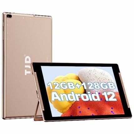 10.1 inch Tablet, Android 12 Tablets with Stand, 12GB RAM 128GB ROM (512GB Expandable Storage), HD IPS Screen, 2.0MP Front Camera, 8.0MP Rear Cam