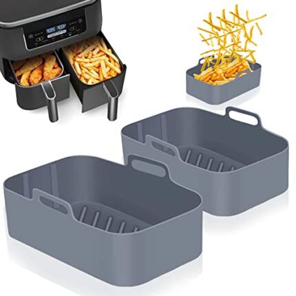 ZARYN Silicone Reusable Air Fryer Liner - Food Safe Easy Cleaning, Suitable for Most Fryers - Heat Resistant Reusable for Microwave Oven - Pack o