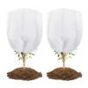 Abimars Garden Fleece Bags for Plants large, 2 Pack 1.5 x 1.5m 80gsm Horticultural Fleece for Plants, Plant Fleece Frost Protection Jackets, Non-