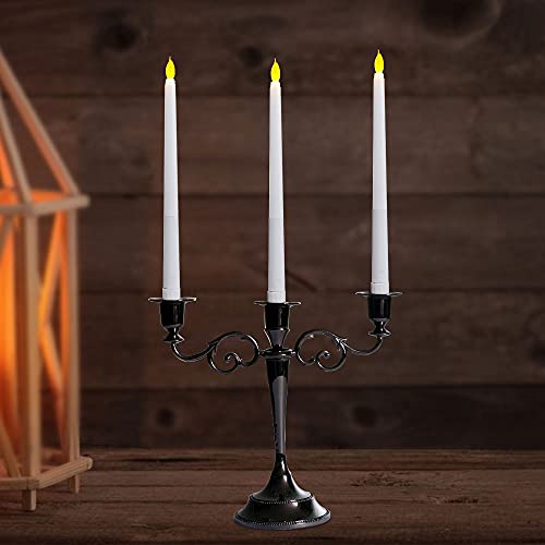 LACGO 25 cm Long LED Flameless Taper Candle Battery Operated Flickering Taper Candle Electric Long Candle Stick for Home, Restaurant, Wedding, Di