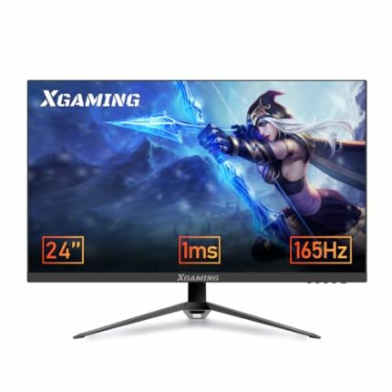 XGaming 24 Inch Gaming Monitor,Full HD,165Hz,1ms MPRT,IPS, AMD FreeSync Premium,sRGB 99%, HDMI 1.4 / DP 1.2，VESA, Eye Care