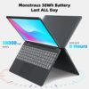 SGIN 15.6 Inch Laptop 8GB RAM 256GB SSD Celeron Quad-Core Up to 2.8GHz, PC Notebook with Dual Band WiFi, 2xUSB 3.0, Keyboard Film in Eight Langua