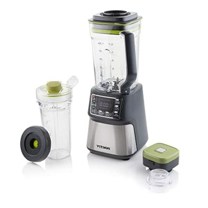 Vitinni Vacuum Blender Smoothie Maker | Powerful and High Speed | Vacuum Attachment for Food Storage and Pressure Resistant 1500ml Blender Jug 70