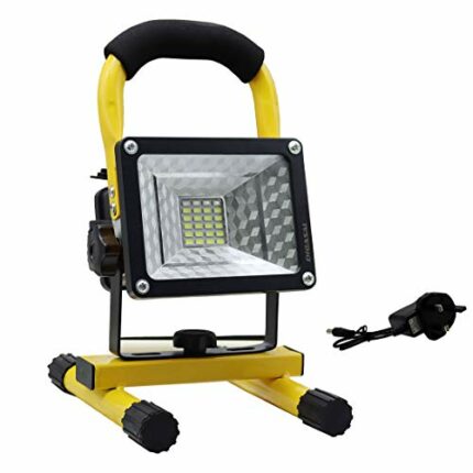 DICASAL LED Work Lights Rechargeable Floodlight, Waterproof Portable Floodlight Emergency Work Job Site Lights with Stand for Camping, Travelling
