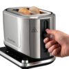 Russell Hobbs 26210 Attentiv 2 Slice Toaster - With Colour Sense Technology; Automatically Adapts the Toasting Time to your Bread Type, Stainless