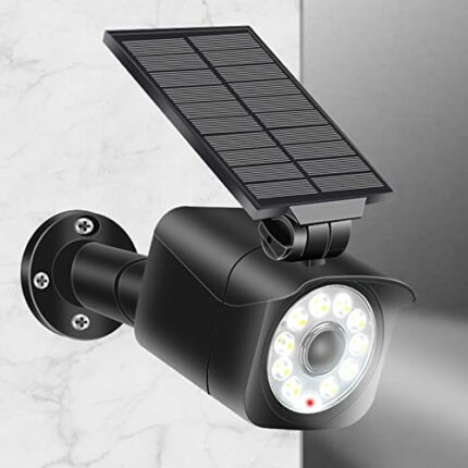 Chipark Solar Security Lights Outdoor, Dummy Camera 1000LM Super Bright Spotlight Solar Lights with PIR Motion Sensor IP65 Waterproof LED Floodli